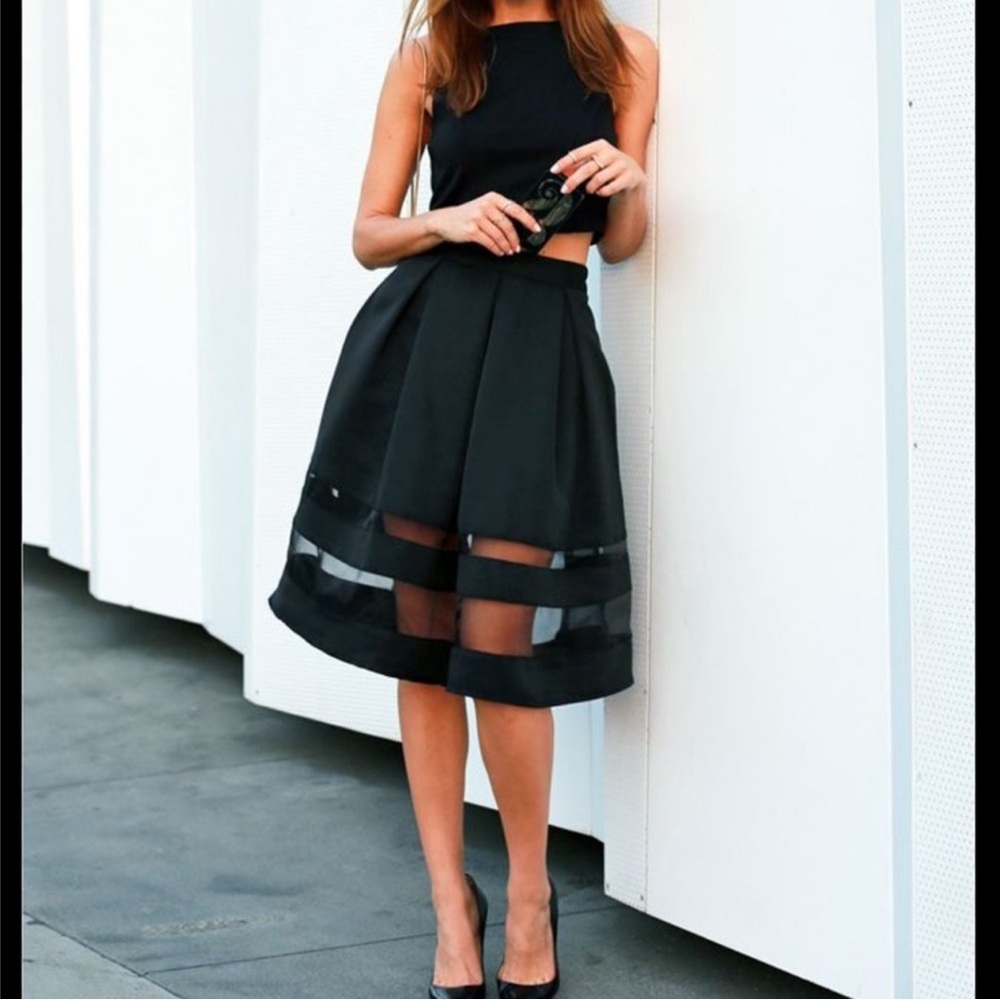 High waisted formal skirt